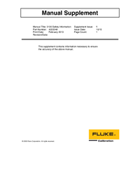 Thumbnail of document Manual - 3130 Portable Pressure Calibrator